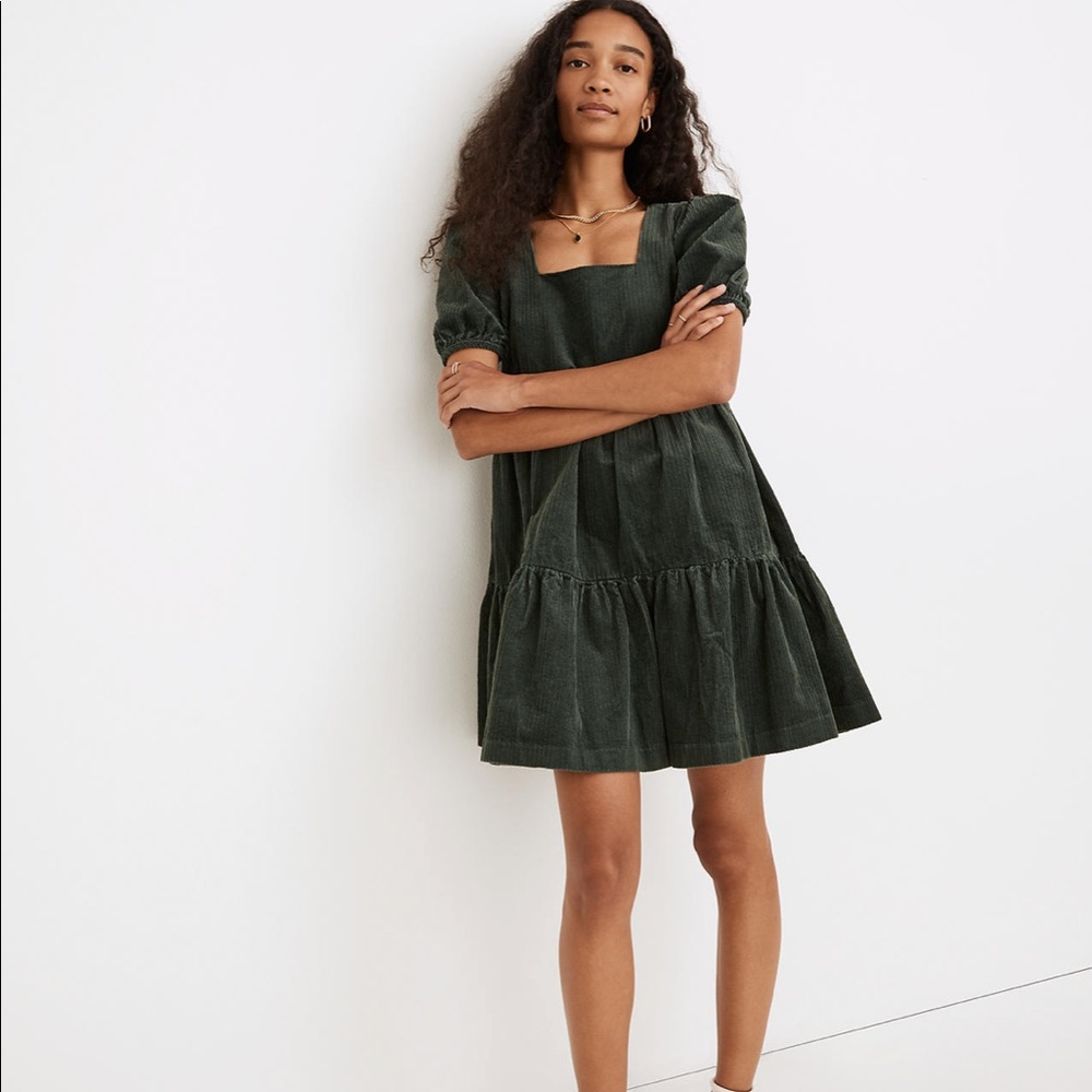 Square Neck Tiered Dress